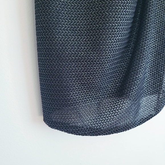 Little Black Faux Wrap Metallic Mini Dress - S - Picture 6 of 13